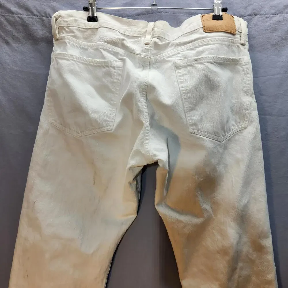 Polo‎ Varick Slim Straight White Jeans Size 36x32